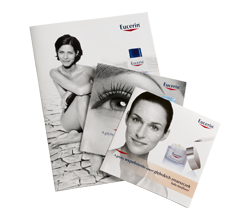 Drukowanie Ulotek Poznań – EUCERIN – broszura produktowa z próbką